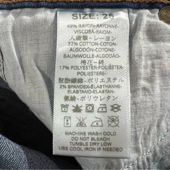 Free People Bell Bottom Raw Hem Flare Jeans Size 25 - Picture 4 of 5